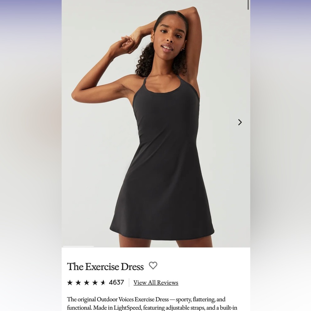 Outdoor Voices Exercise Dress- Black XL!